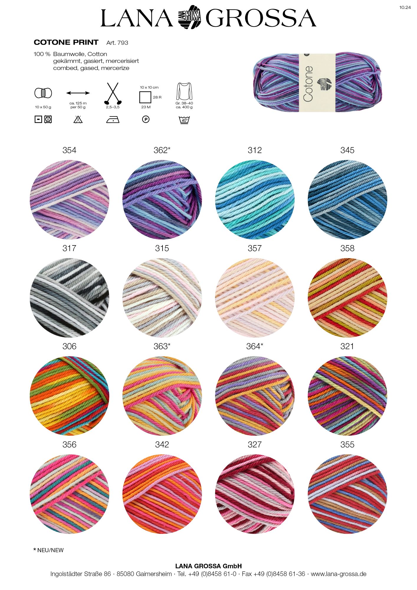 Artikelbild 2 des Artikels “Lana Grossa Cotone print/spray/mouline “