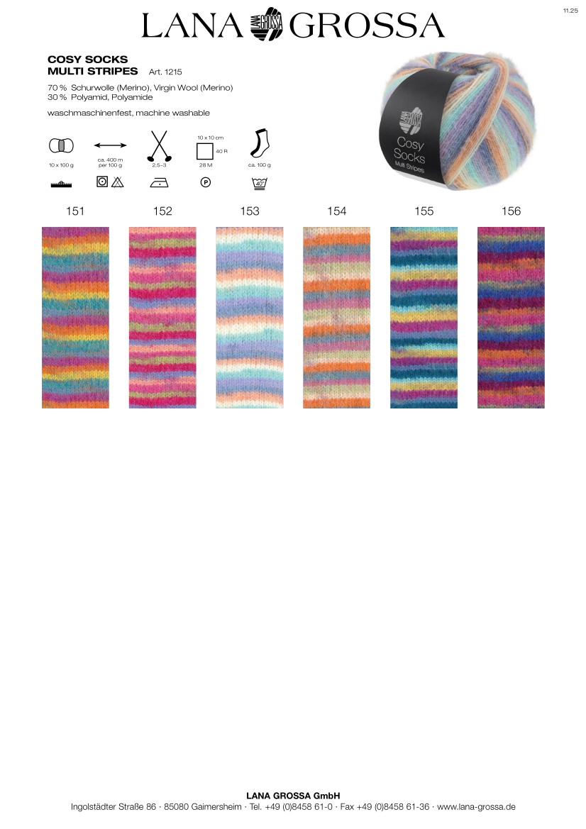 Artikelbild 2 des Artikels “Lana Grossa Cosy Socks Multi Strips “