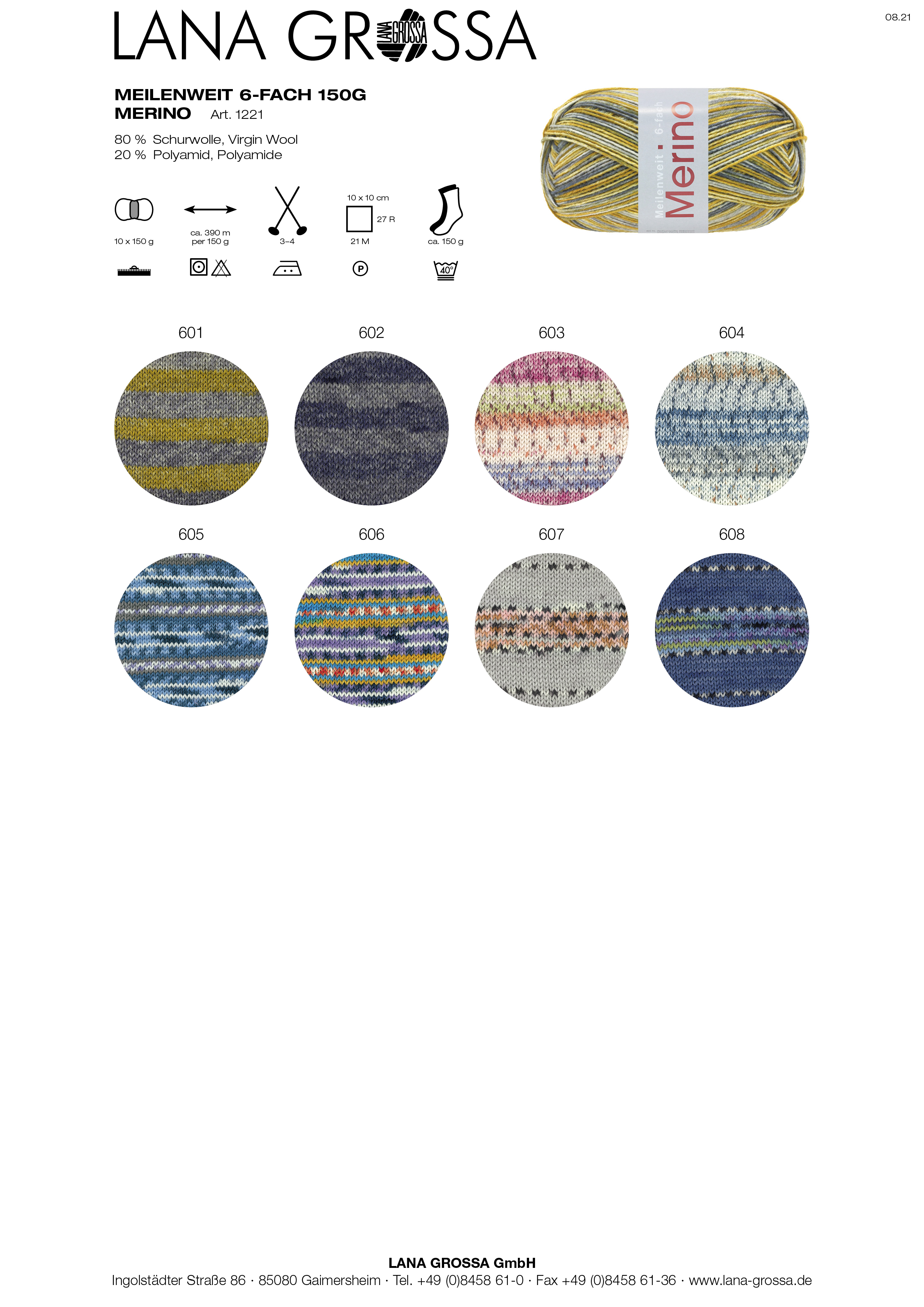 Artikelbild 2 des Artikels “MEILENWEIT 6-fach 150g Merino Print “