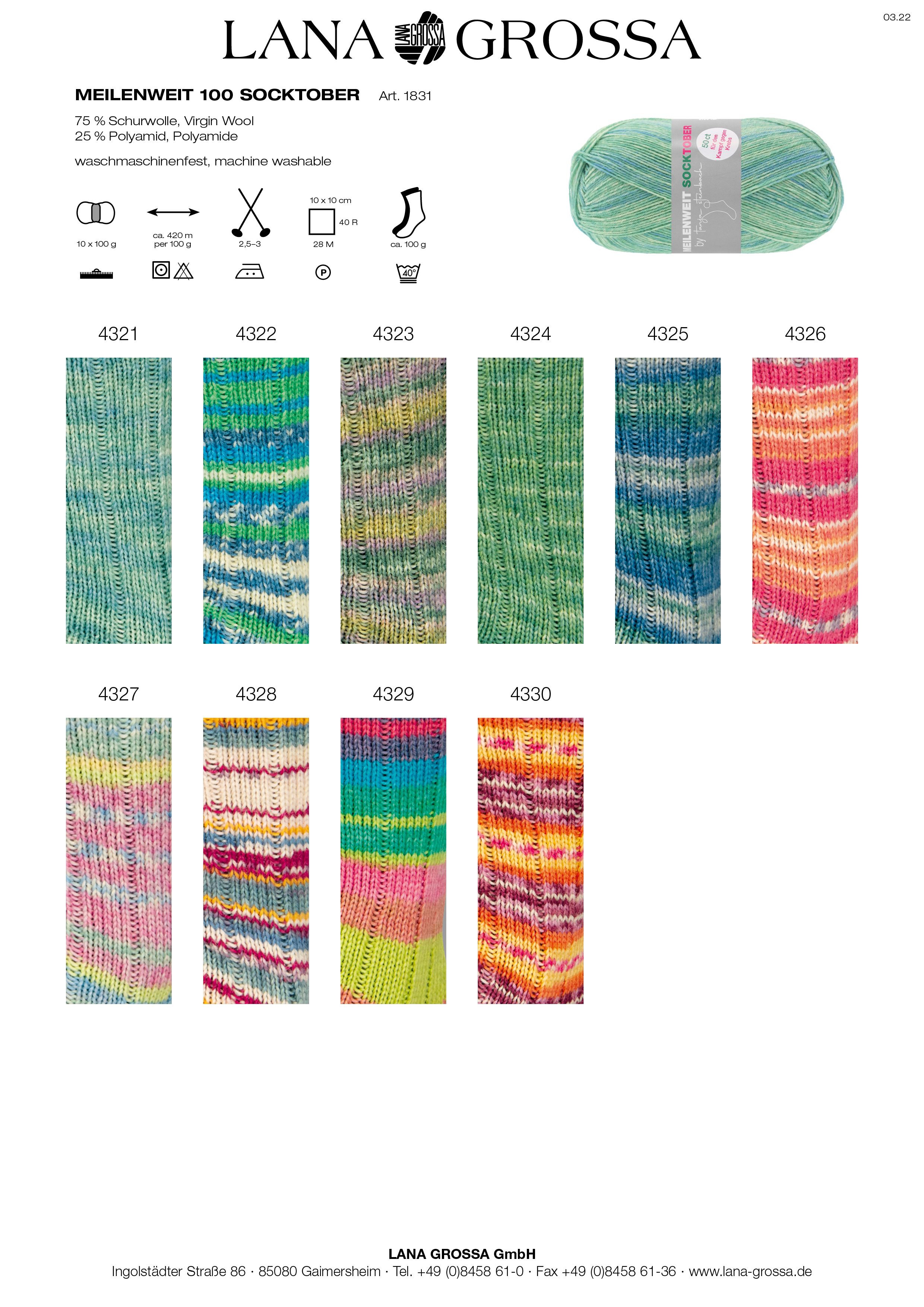 Artikelbild 2 des Artikels “MEILENWEIT 100g Socktober “