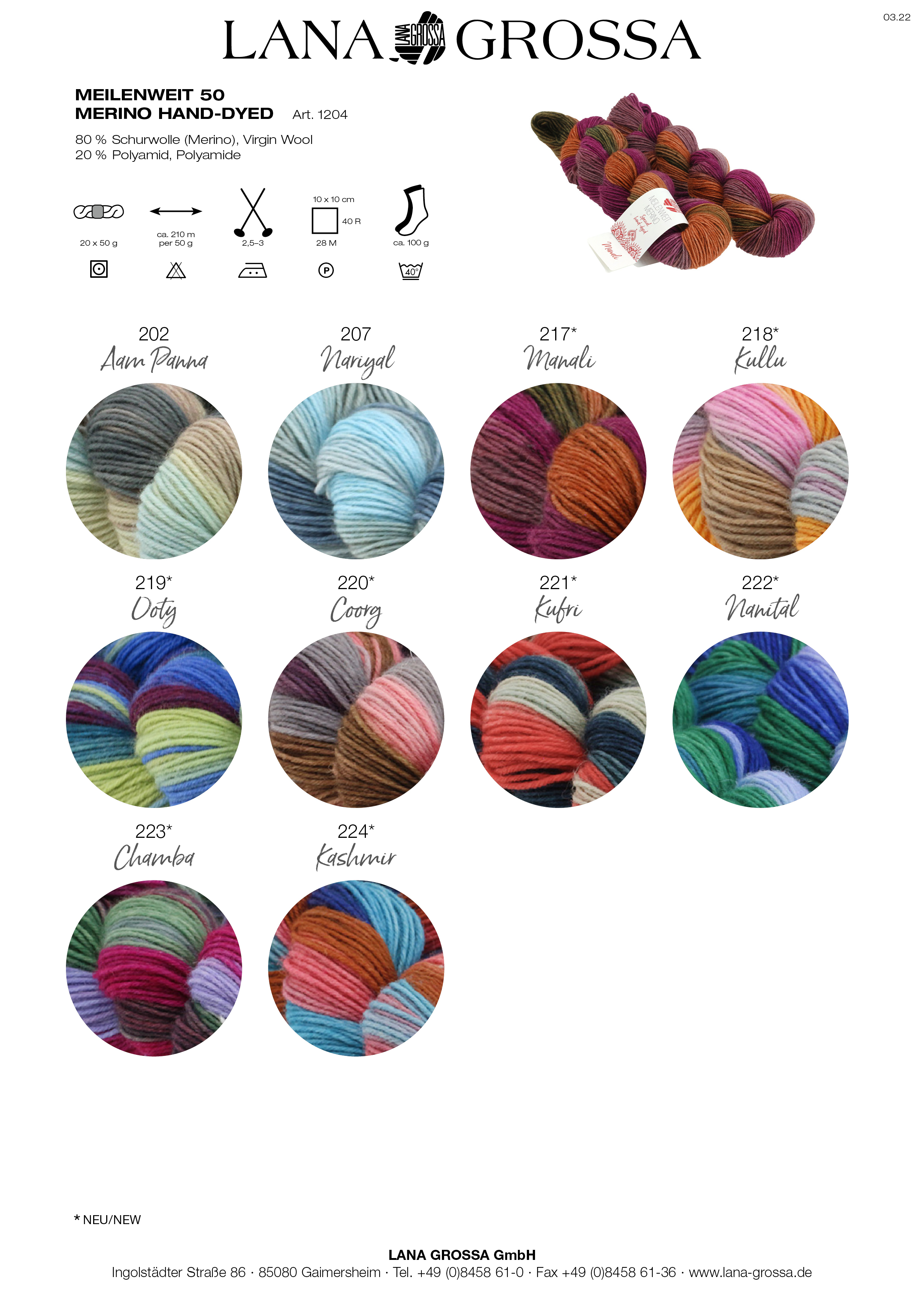 Artikelbild 2 des Artikels “MEILENWEIT Merino 50 Hand-dyed 2er Set “