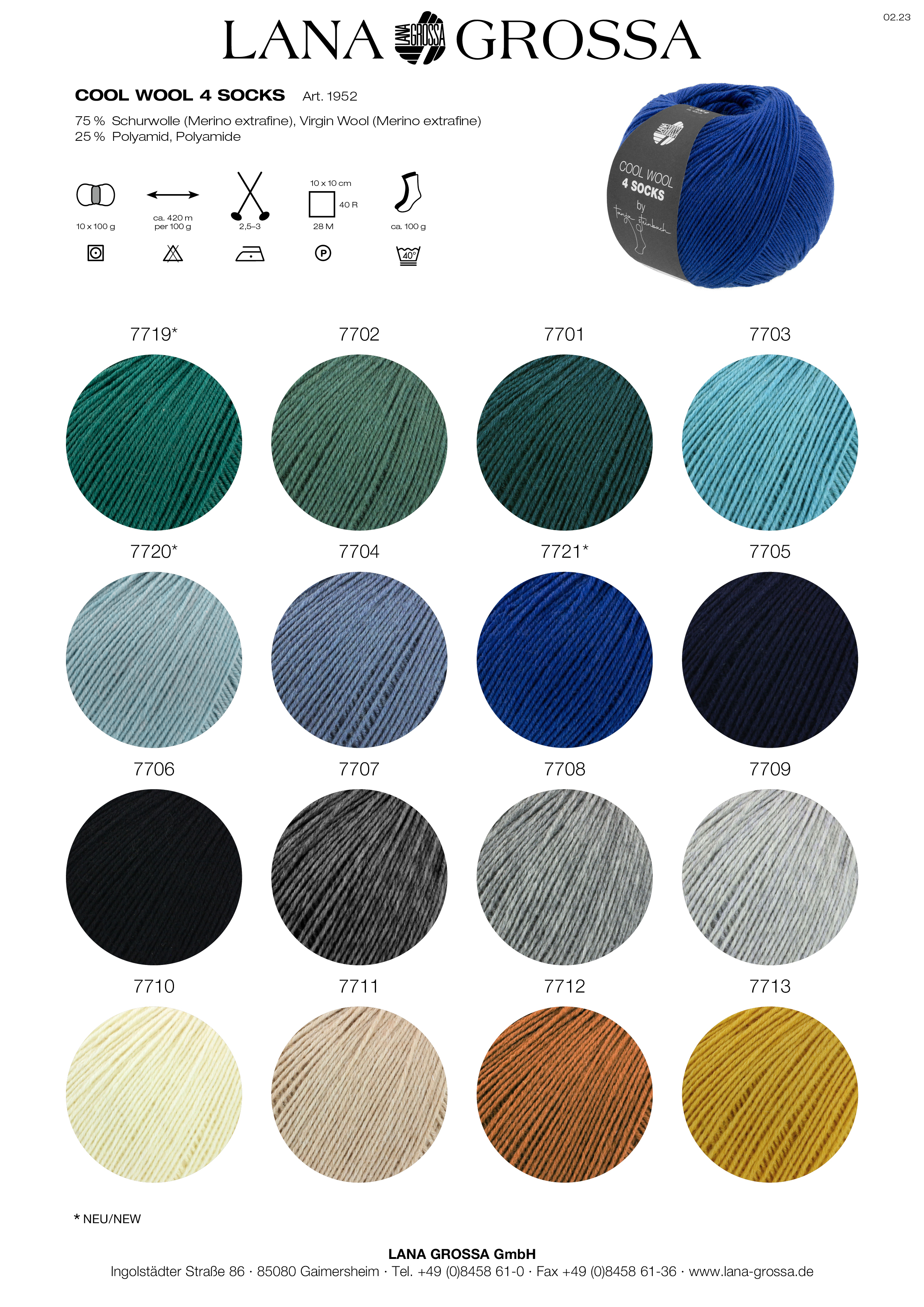 Artikelbild 2 des Artikels “Lana Grossa Cool Wool 4 Socks “
