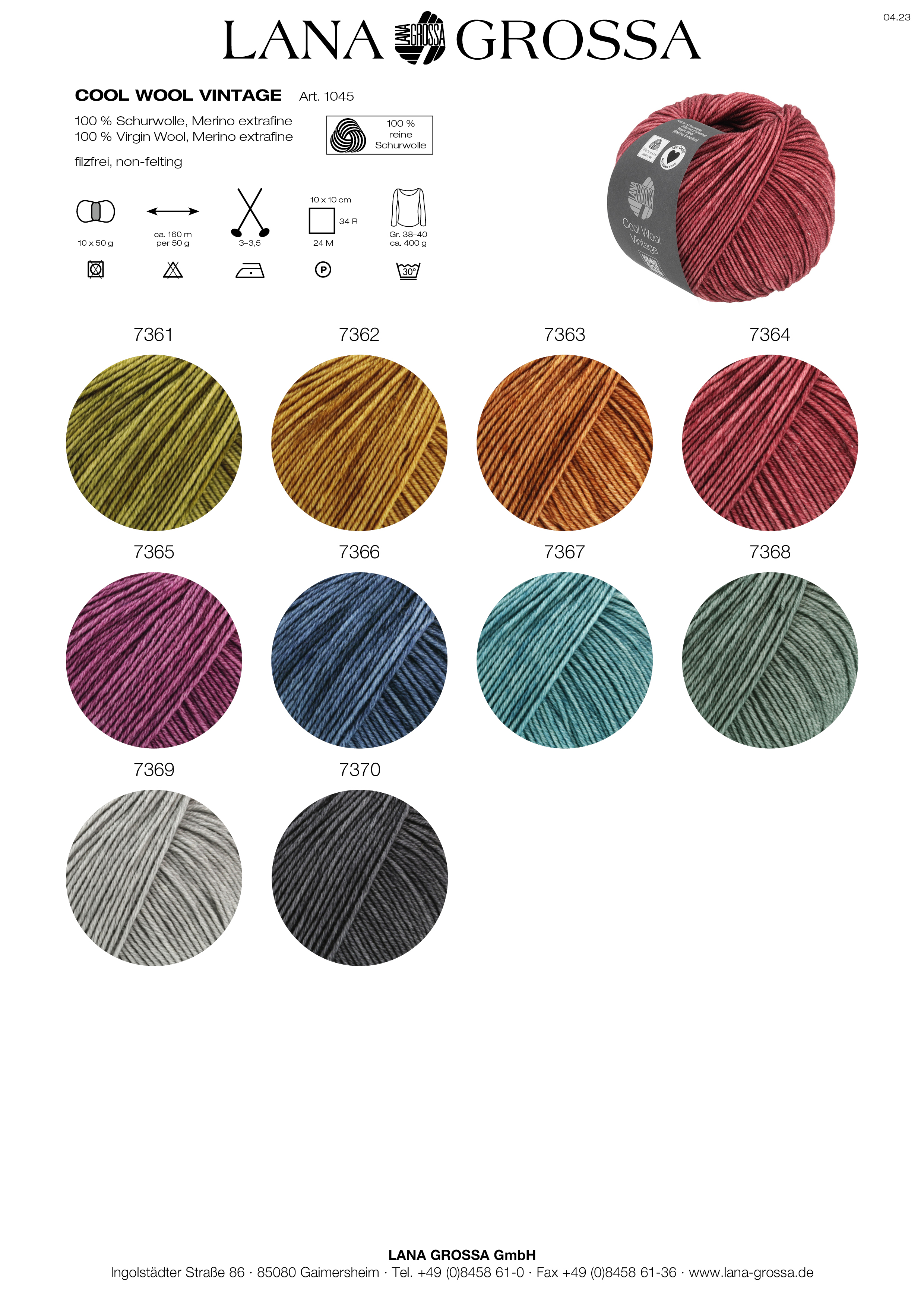 Artikelbild 2 des Artikels “Lana Grossa Cool Wool Vintage “