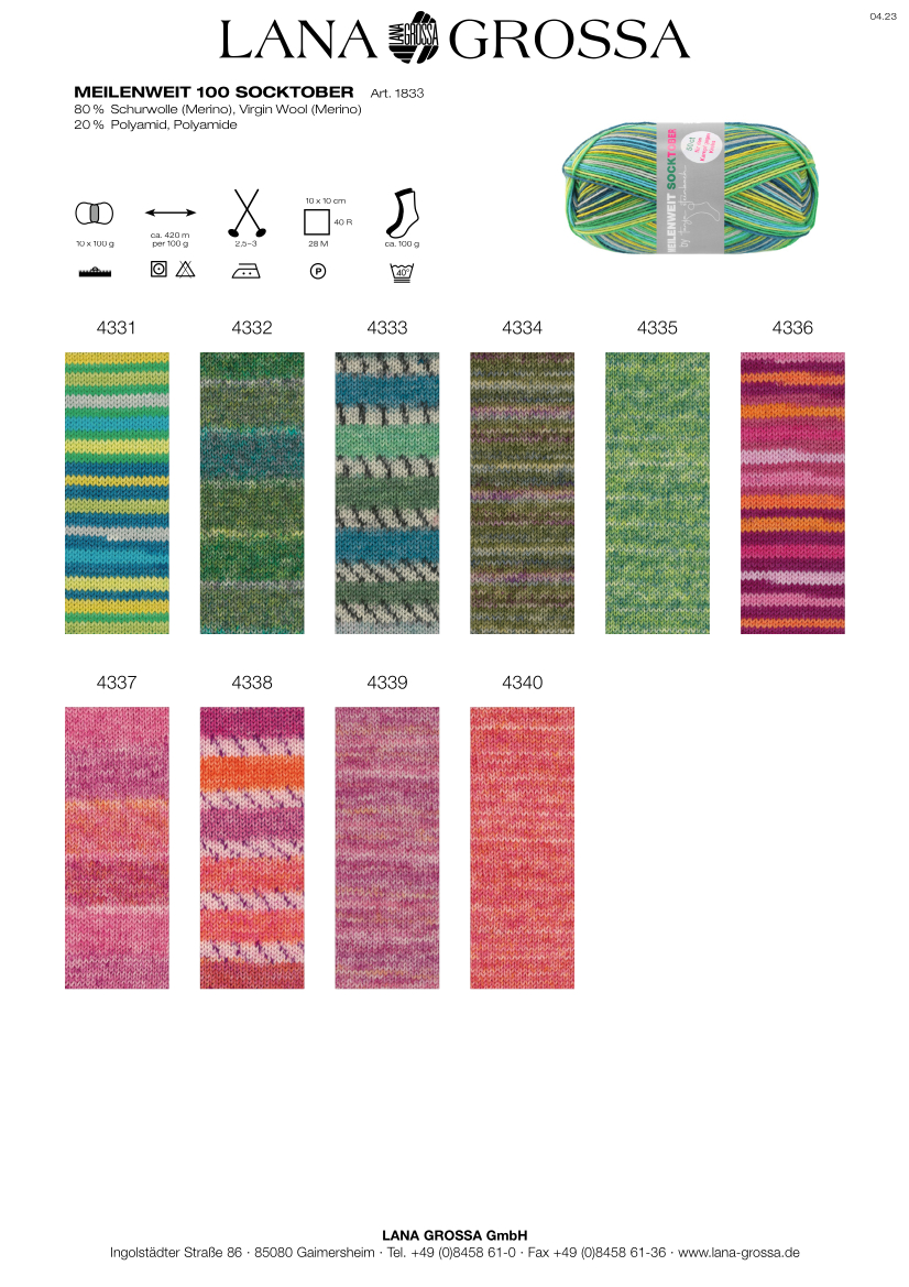 Artikelbild 2 des Artikels “MEILENWEIT 100g Socktober Merino “