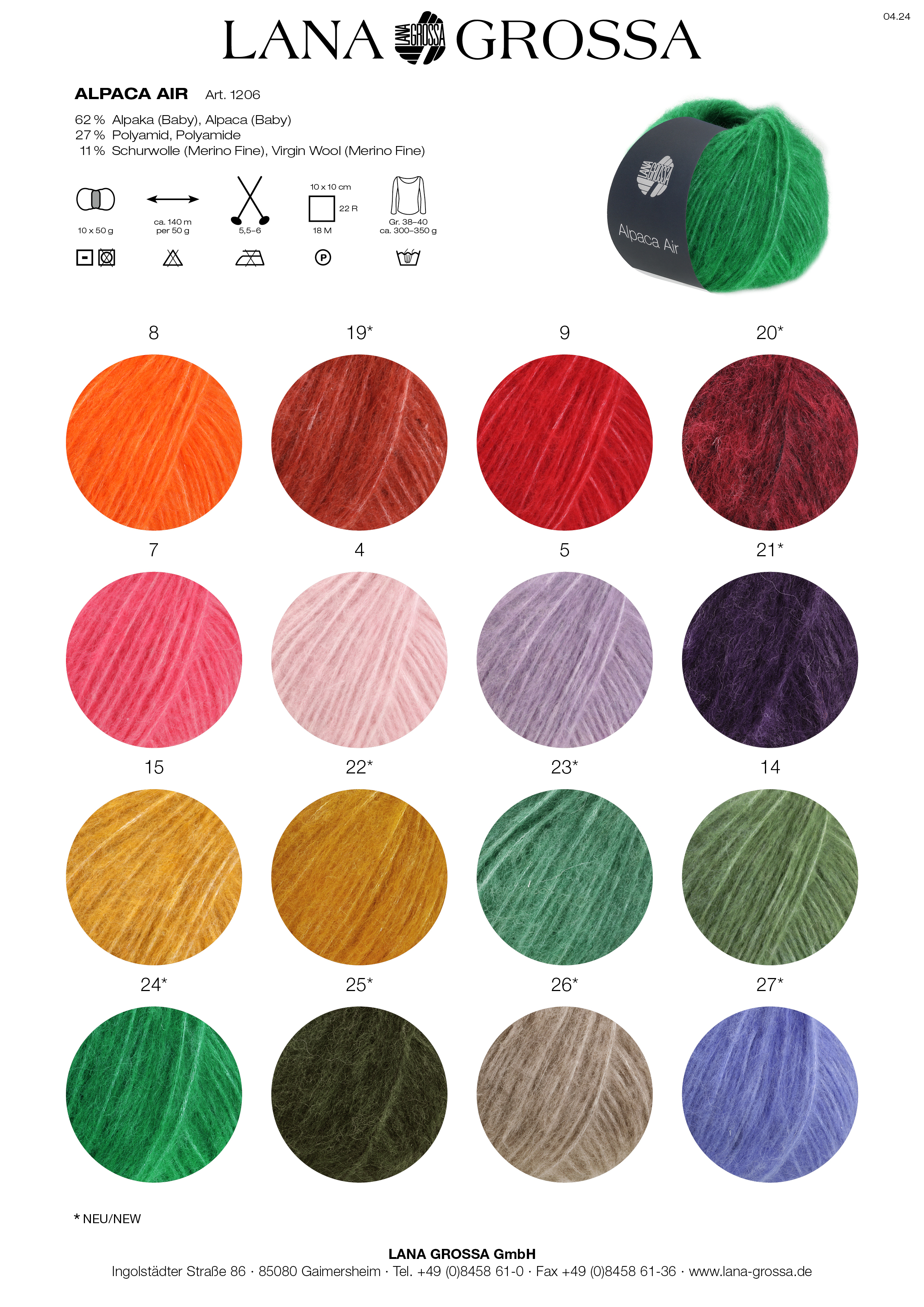 Artikelbild 2 des Artikels “Lana Grossa Alpaca Air “