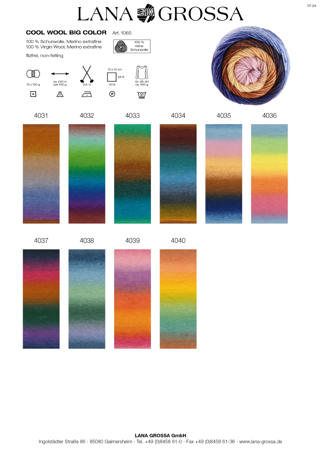 Artikelbild 2 des Artikels “Lana Grossa Cool Wool Big Color “