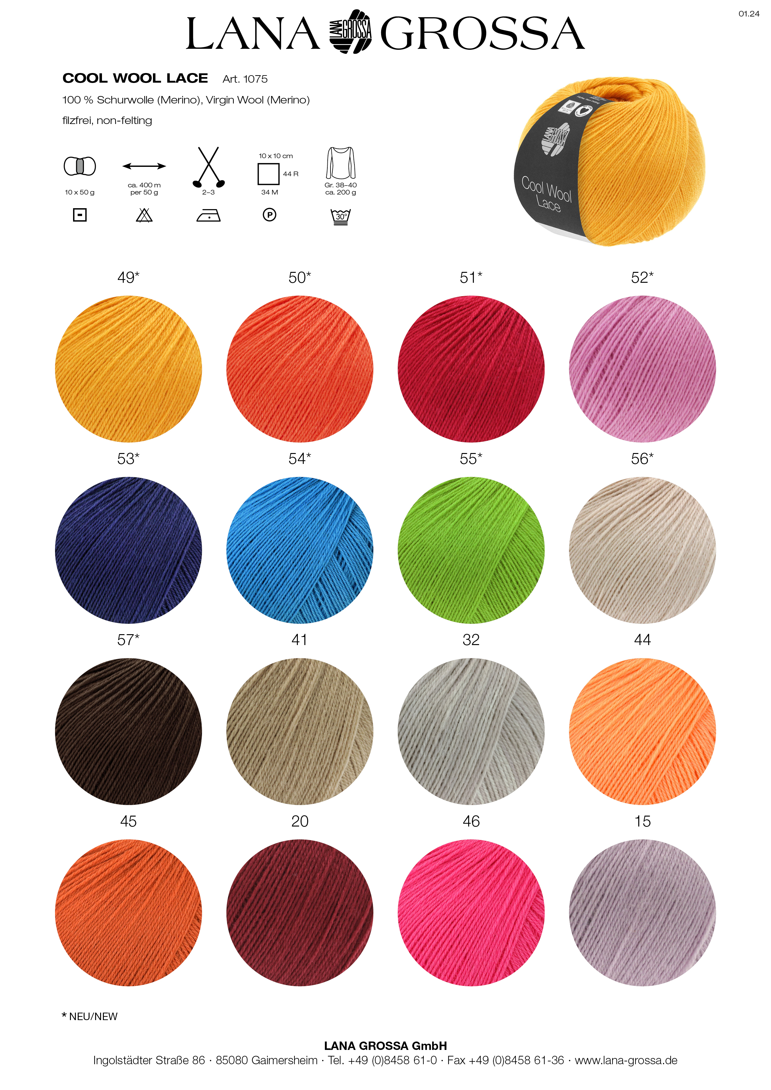 Artikelbild 2 des Artikels “Lana Grossa Cool Wool Lace “
