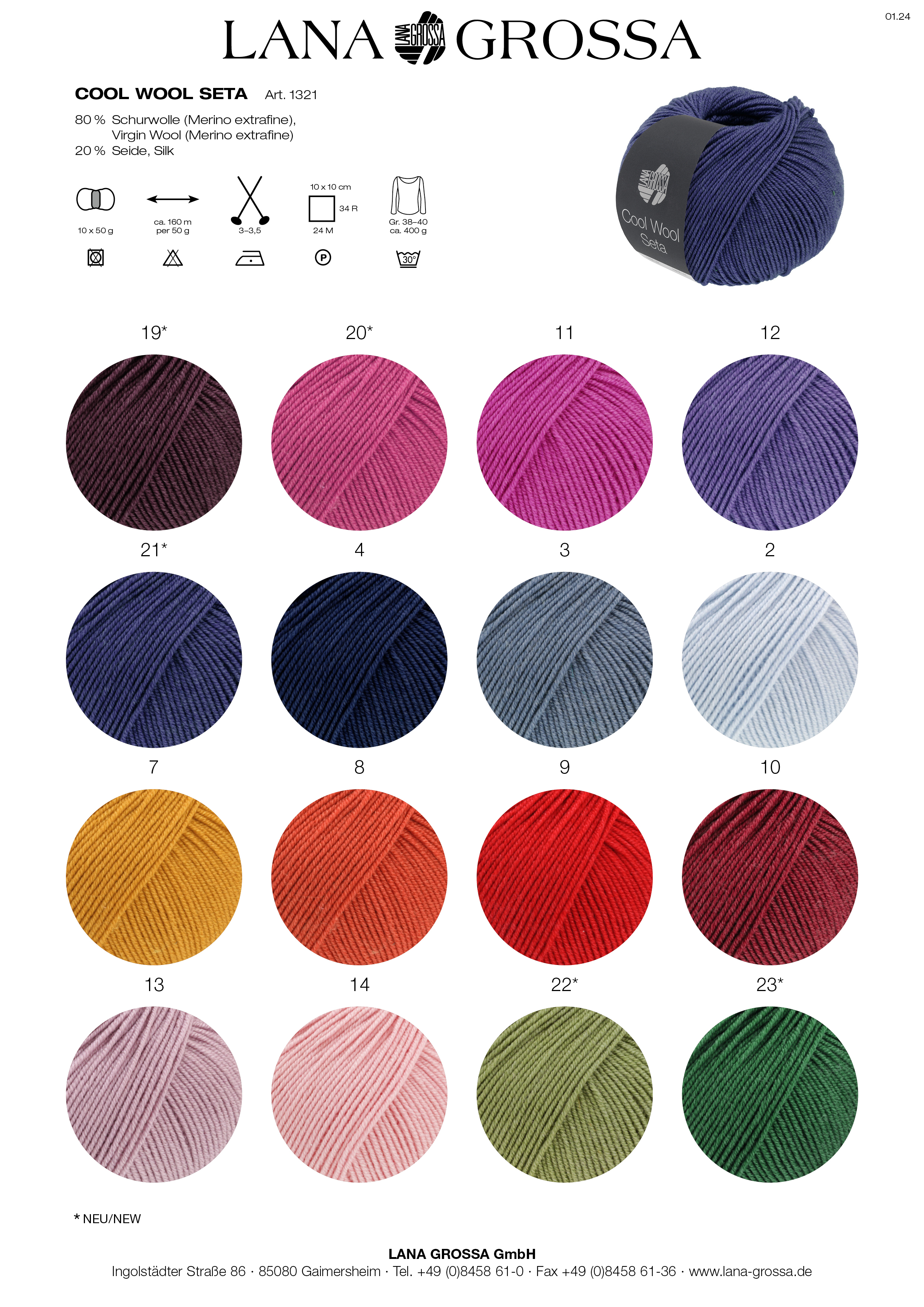 Artikelbild 2 des Artikels “Lana Grossa Cool Wool Seta “