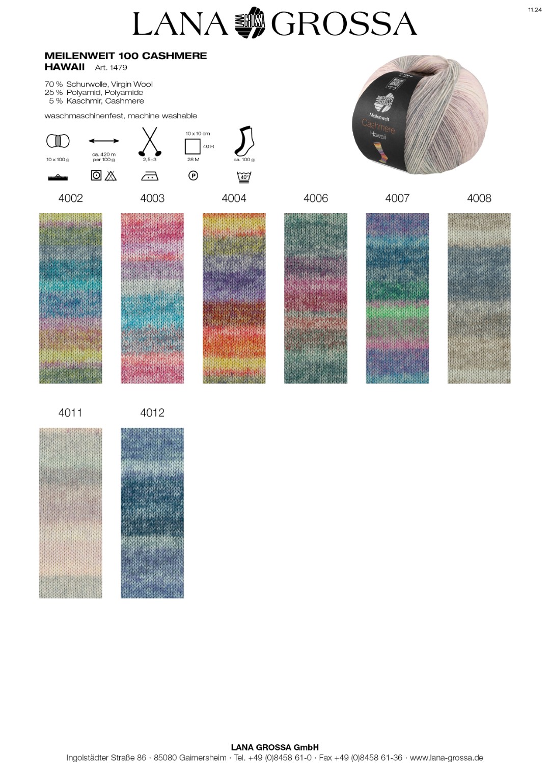 Artikelbild 2 des Artikels “MEILENWEIT 100g Cashmere Hawaii “