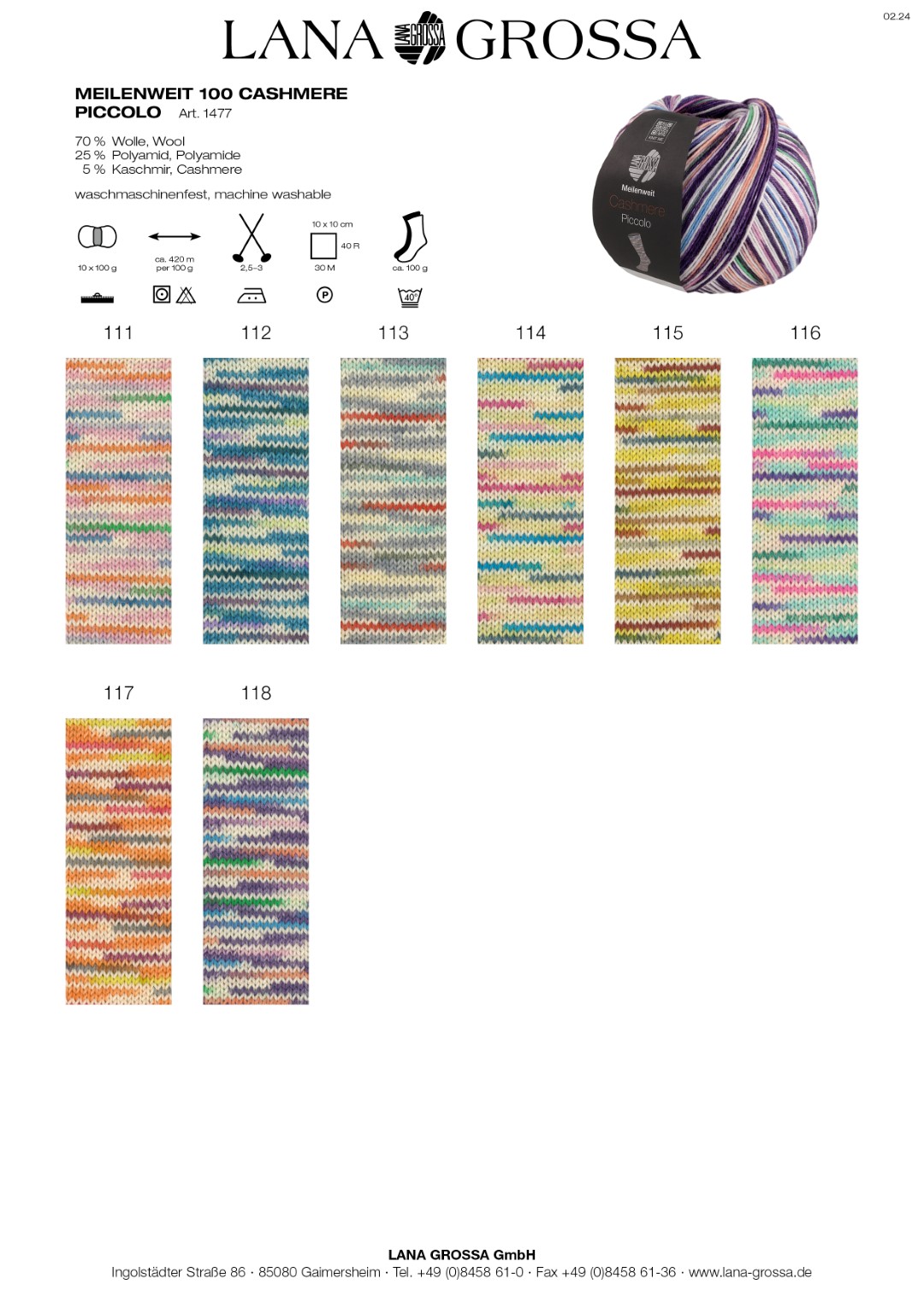 Artikelbild 2 des Artikels “MEILENWEIT 100g Cashmere Piccolo “