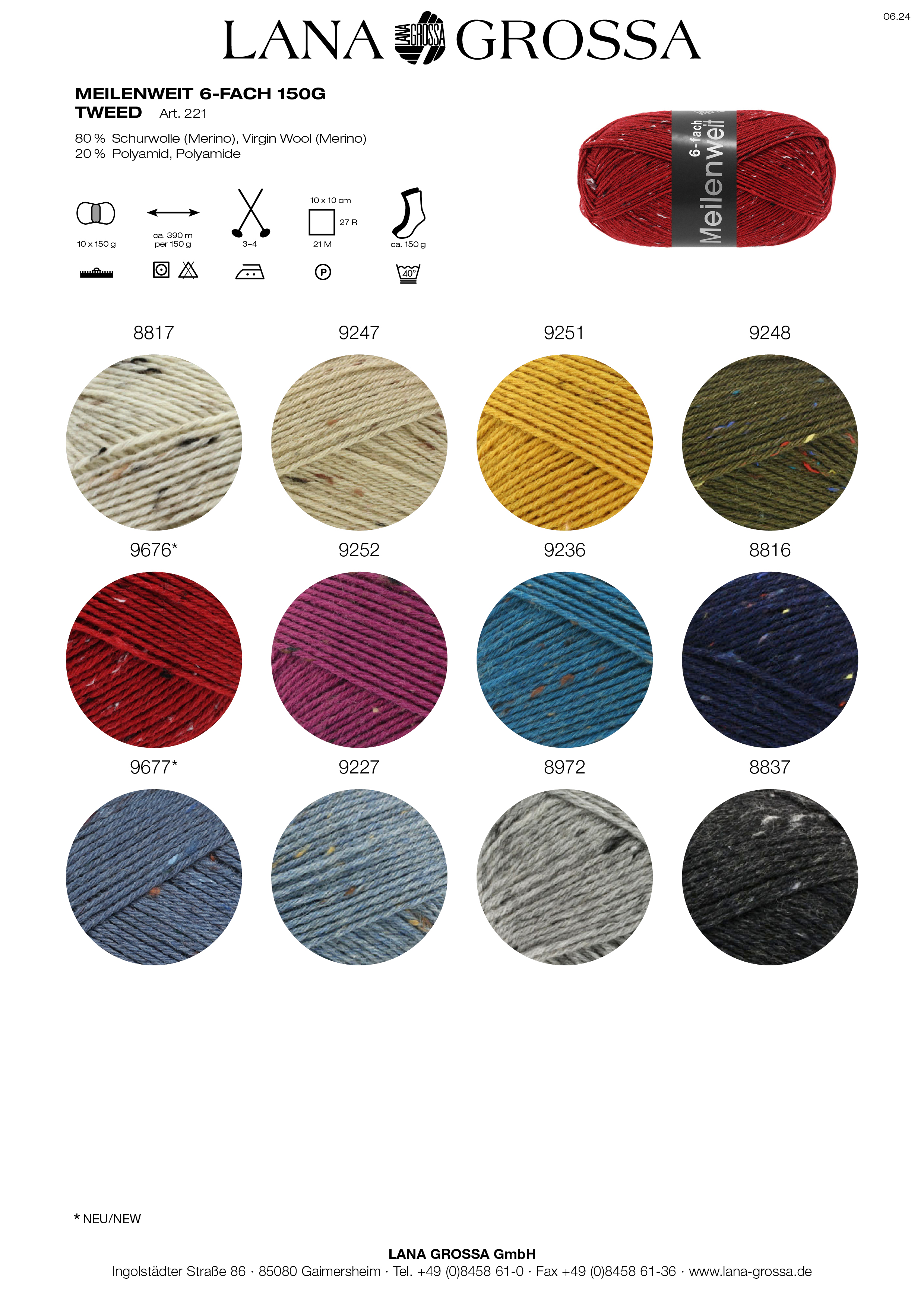 Artikelbild 2 des Artikels “MEILENWEIT 6-fach 150g Tweed “