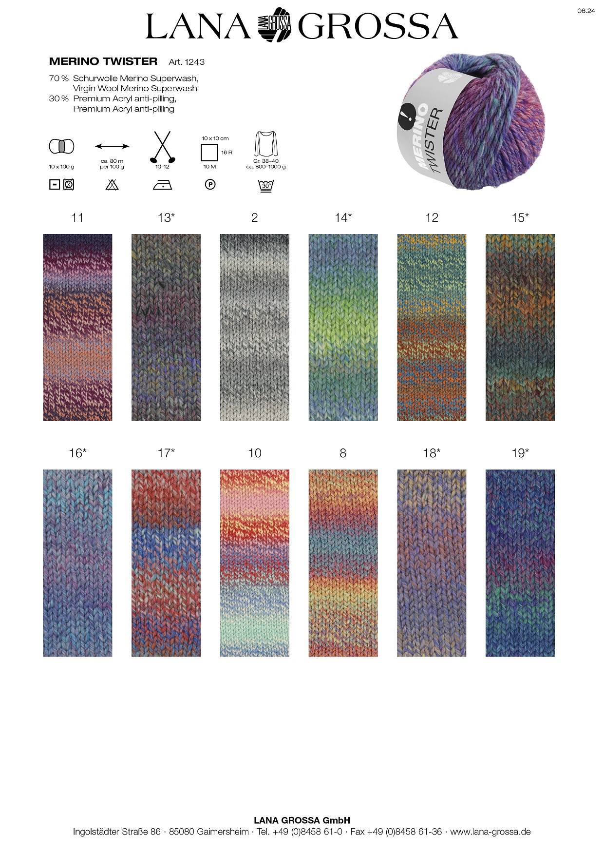 Artikelbild 2 des Artikels “Lana Grossa Merino Twister “