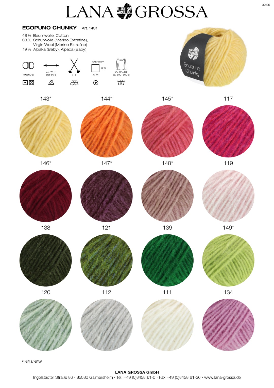 Artikelbild 2 des Artikels “Lana Grossa Ecopuno Chunky “