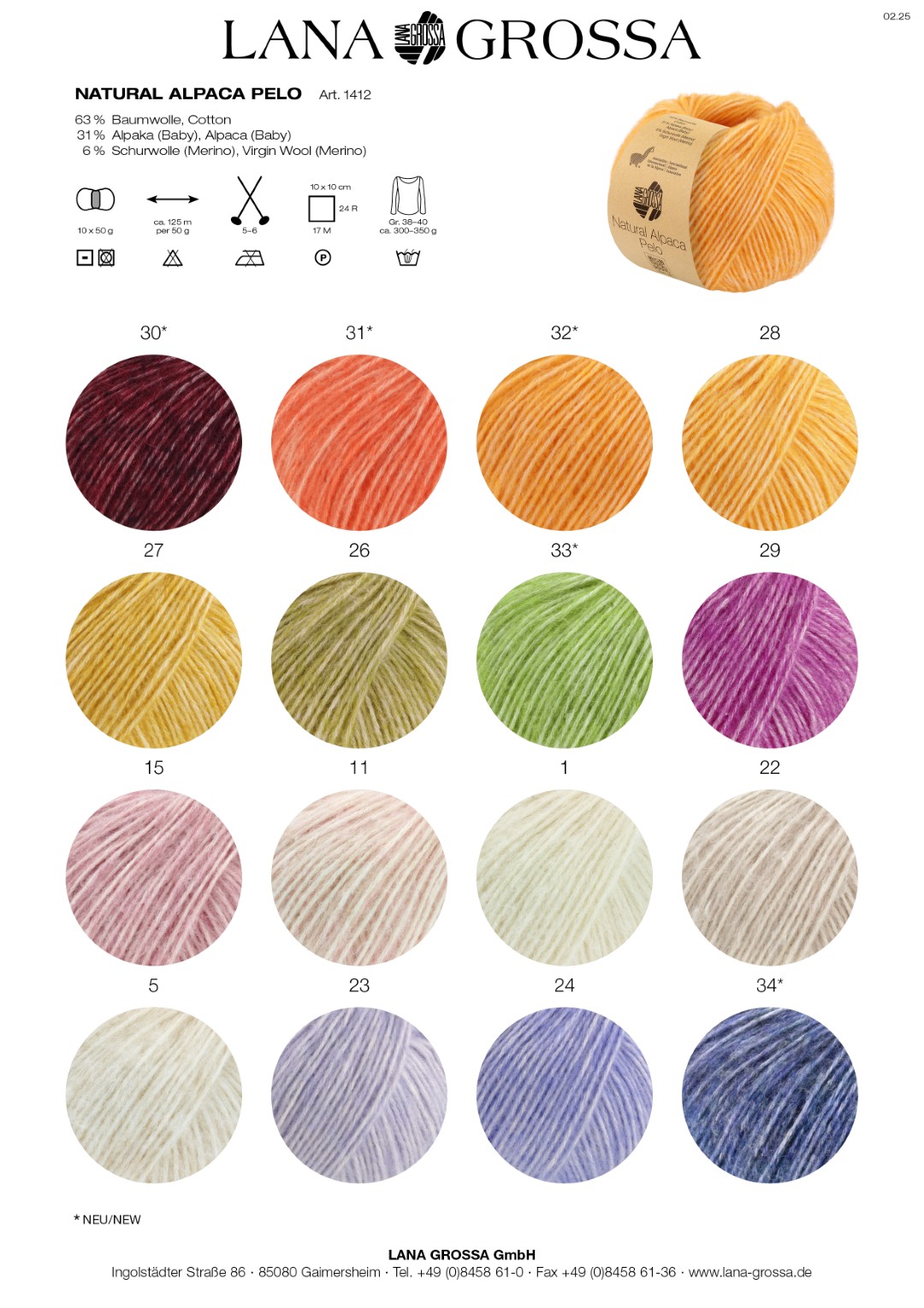 Artikelbild 2 des Artikels “Lana Grossa Natural Alpaca Pelo “