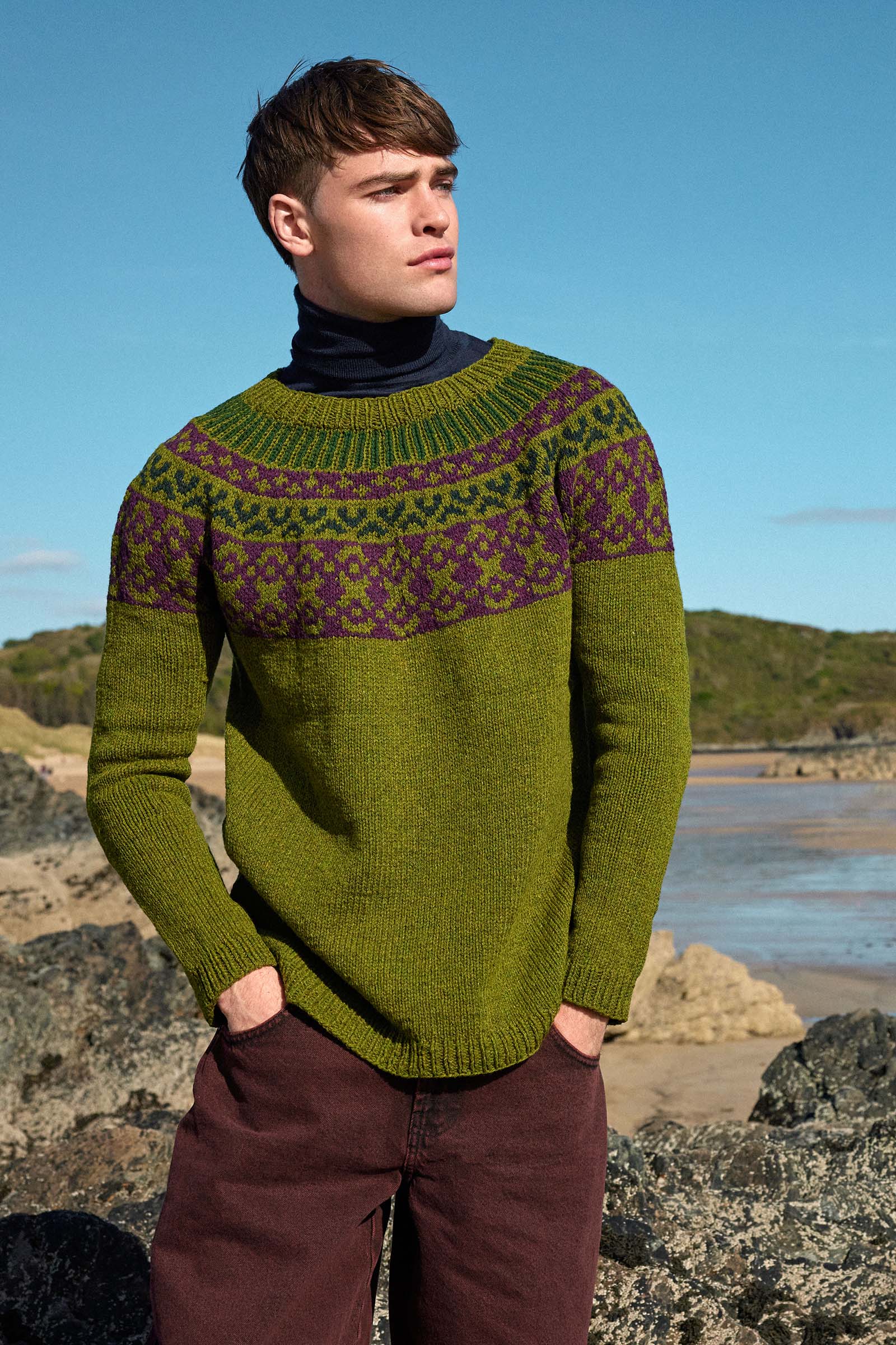 Artikelbild 2 des Artikels “Pullover Top Down Ronan aus Donegal Woolen Spun “