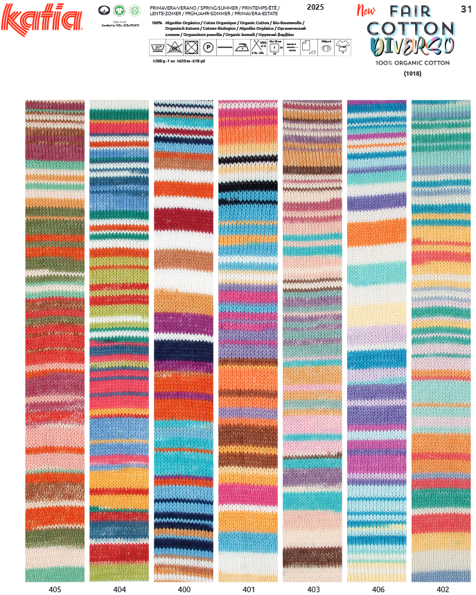 Artikelbild 2 des Artikels “Katia Fair Cotton Diverso 200g “
