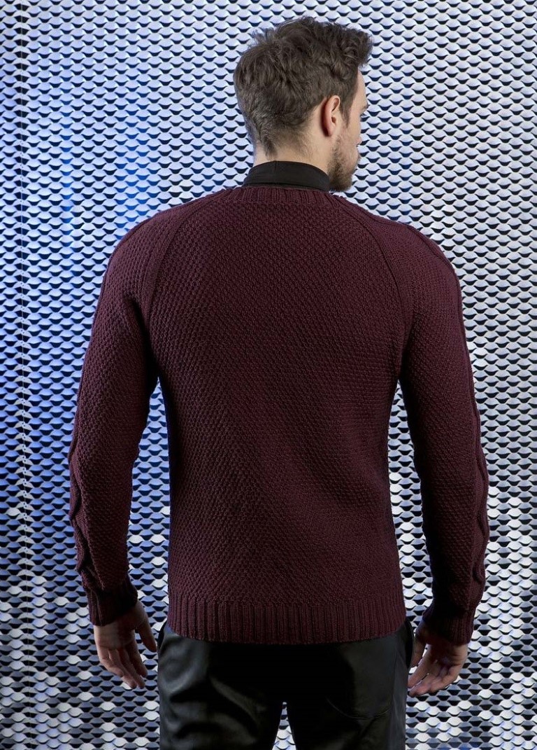 Artikelbild 3 des Artikels “Herrenpullover mit Perl- und Zopfmuster aus Merino 120 “