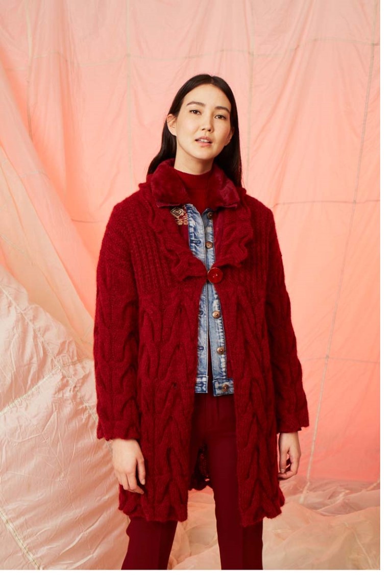 Artikelbild 3 des Artikels “Jacke mit Volantkragen aus Malou Light 887.0109 - Rosa | L-XL (600g)“