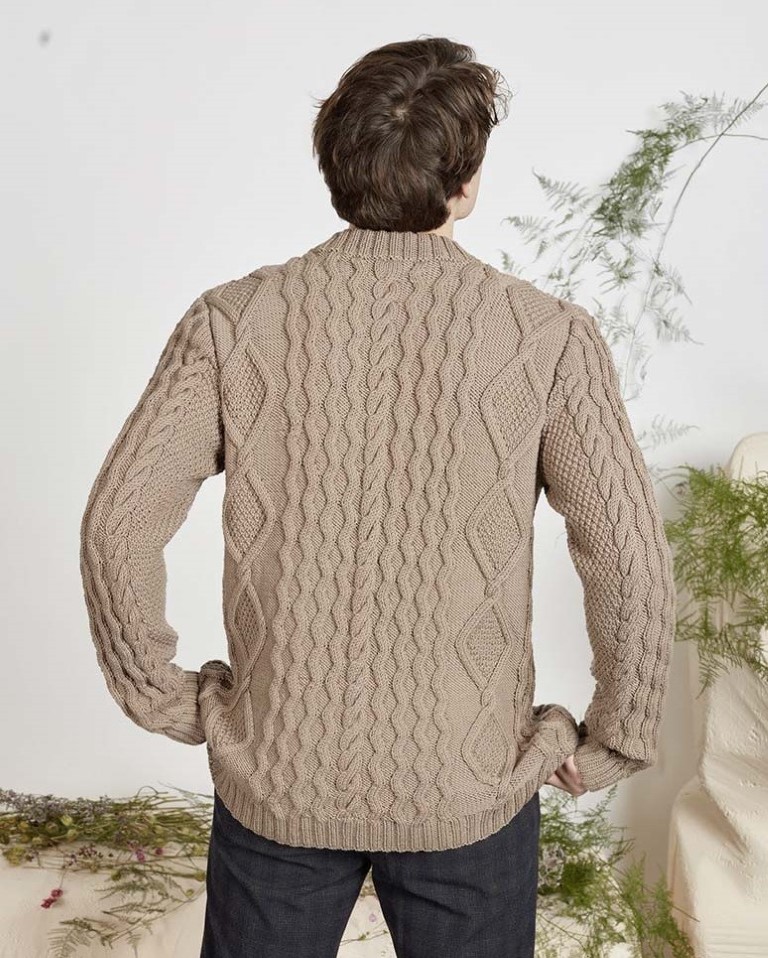 Artikelbild 3 des Artikels “Herrenpullover mit Zopfmuster (II) aus Merino 120 “