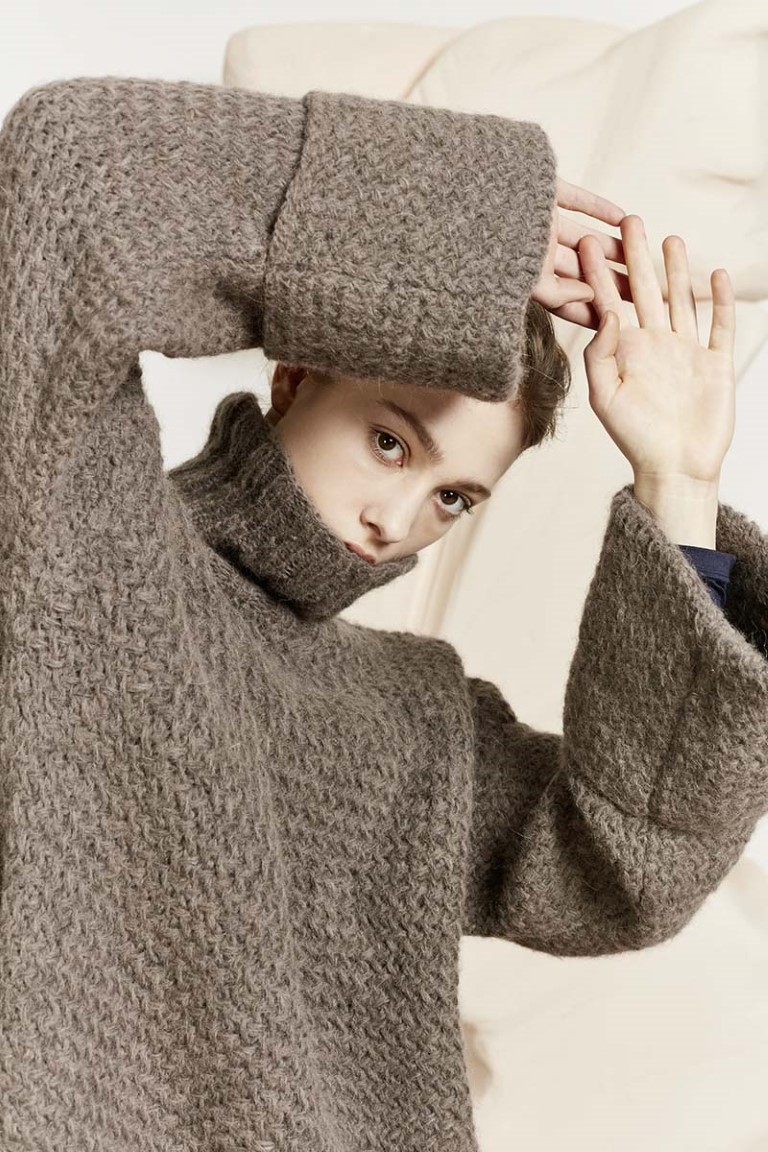 Artikelbild 3 des Artikels “Pullover mit Strukturmuster aus Malou Light 887.0259 - Mandarine | L-XL (450g)“
