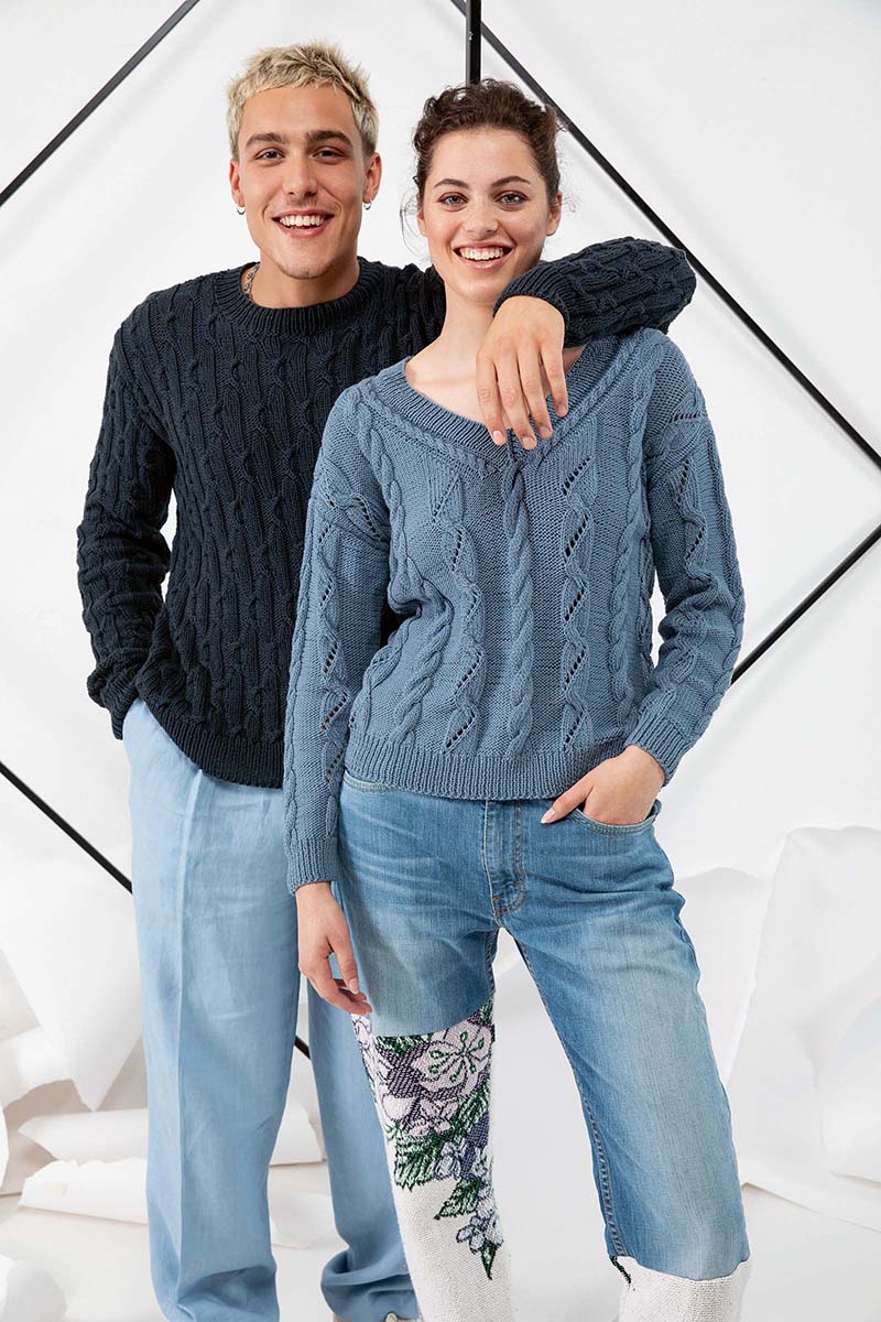 Artikelbild 3 des Artikels “Herrenpullover mit Zopfmuster aus Soft Cotton “
