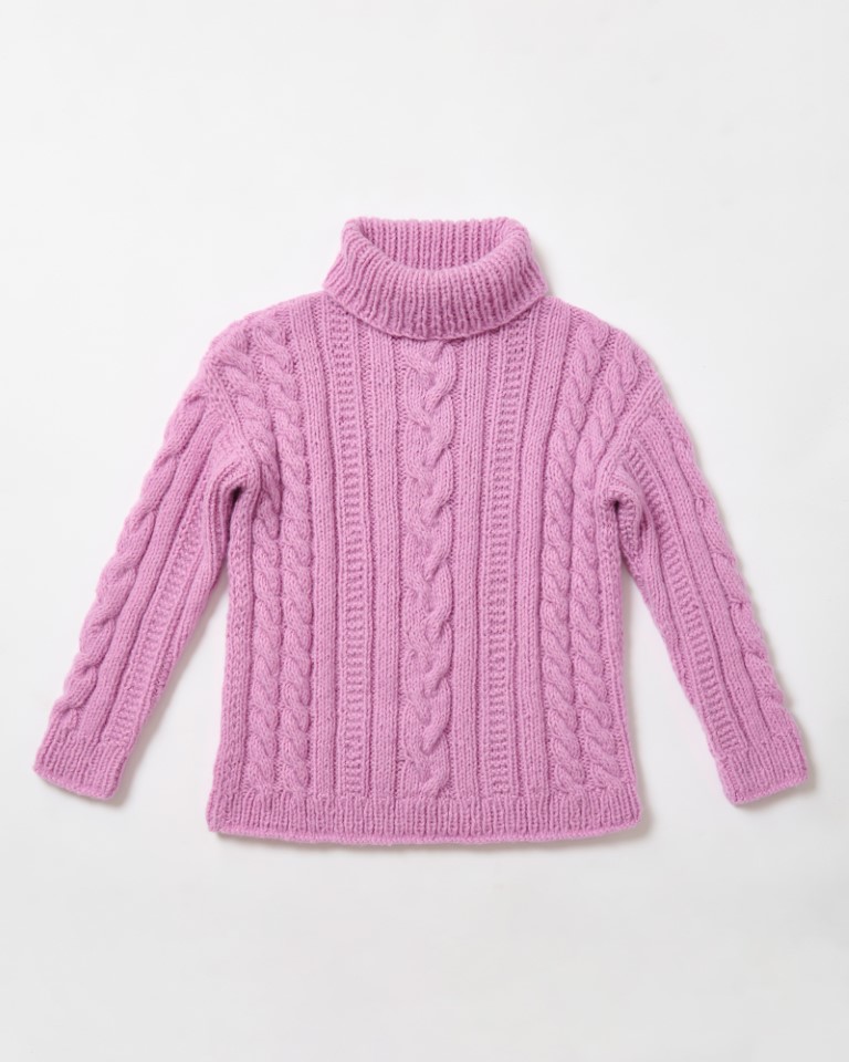 Artikelbild 3 des Artikels “Zopfpullover Mit Kragen aus Ecopuno Chunky “