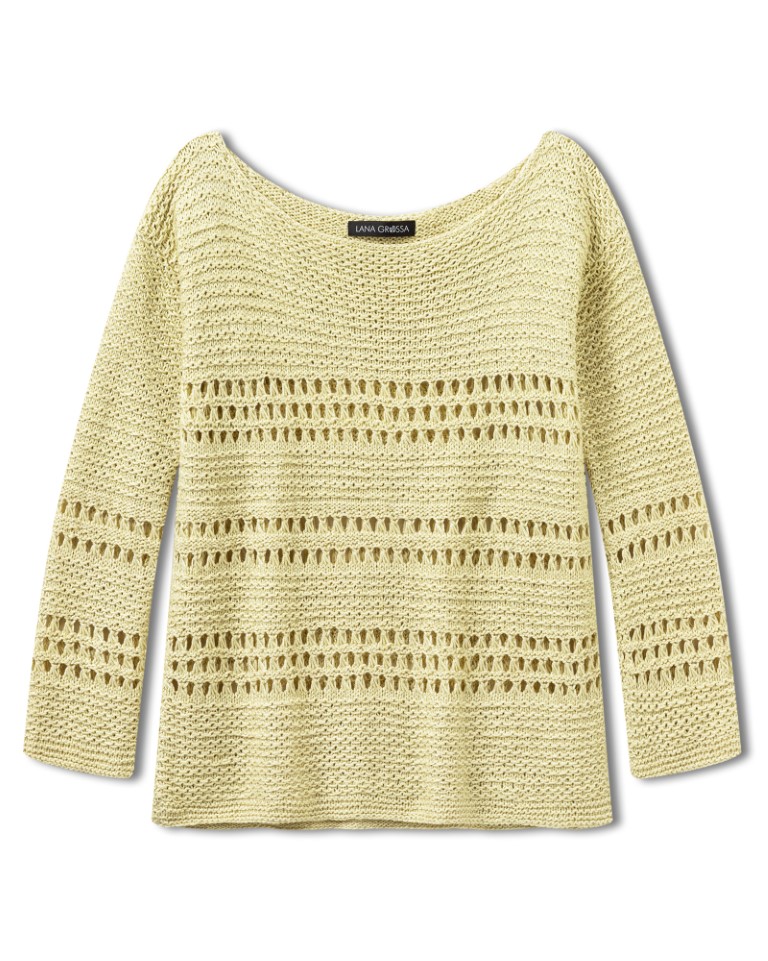 Artikelbild 3 des Artikels “Ajourmusterpulli aus Linarte 338 - Frühlingsgrün | 36/38 (500g)“