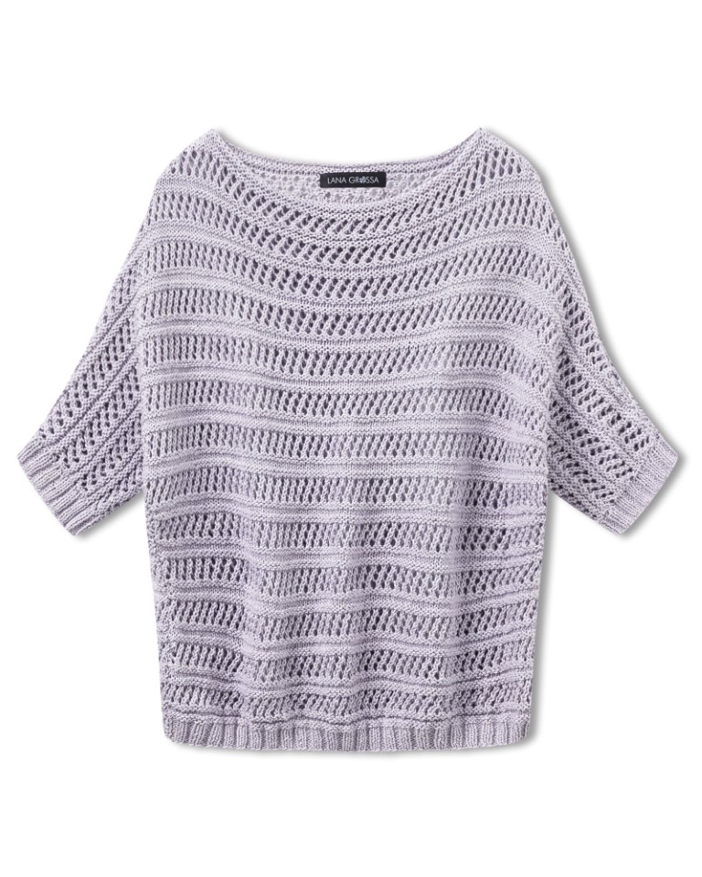 Artikelbild 3 des Artikels “Sommerliches Ajour Shirt aus Linarte 17 - Weiß | 40/42 (450g)“