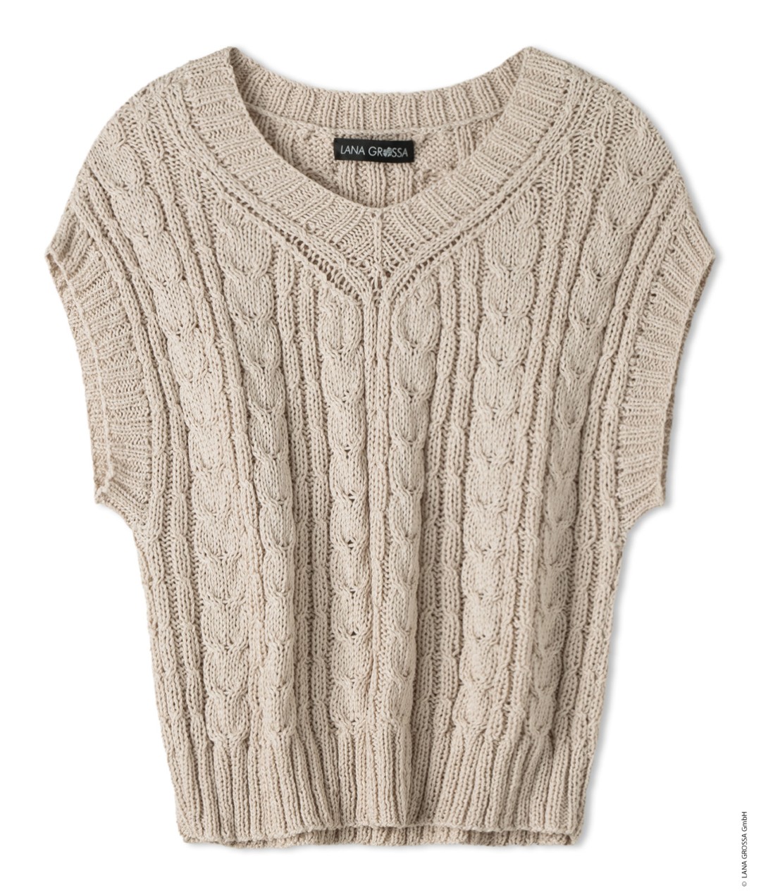 Artikelbild 3 des Artikels “Top Mit Zöpfen aus Cotton Silk 01 - Veilchenblau | 36/38 (300g)“