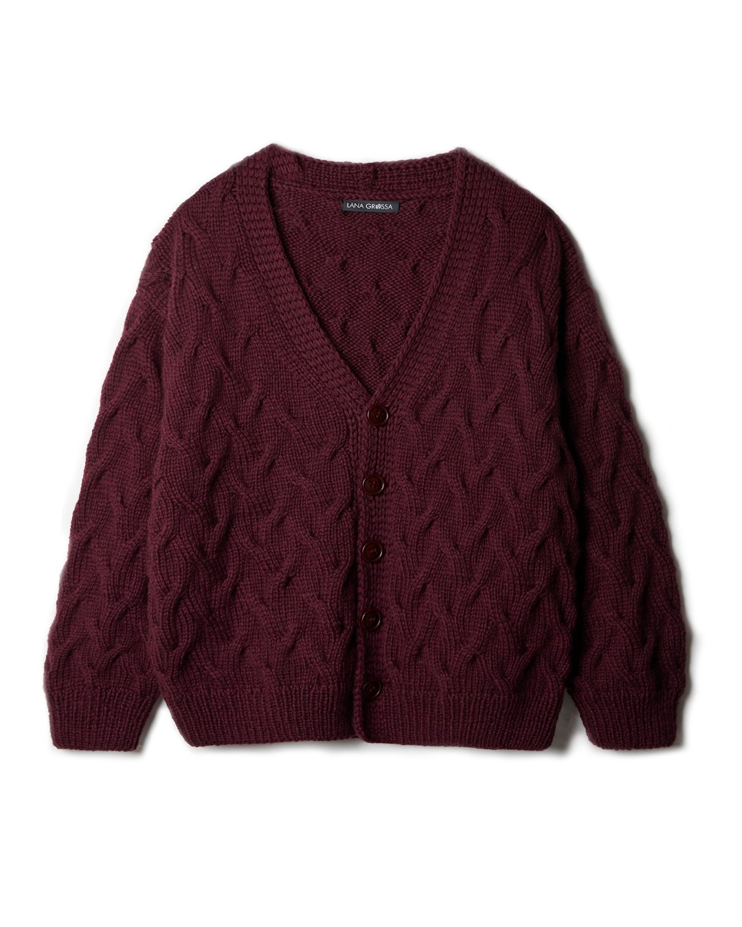 Artikelbild 3 des Artikels “Jacke Mit Zopfmuster aus Cool Merino Big 236 - Lachsrot | 50/52 (750g)“