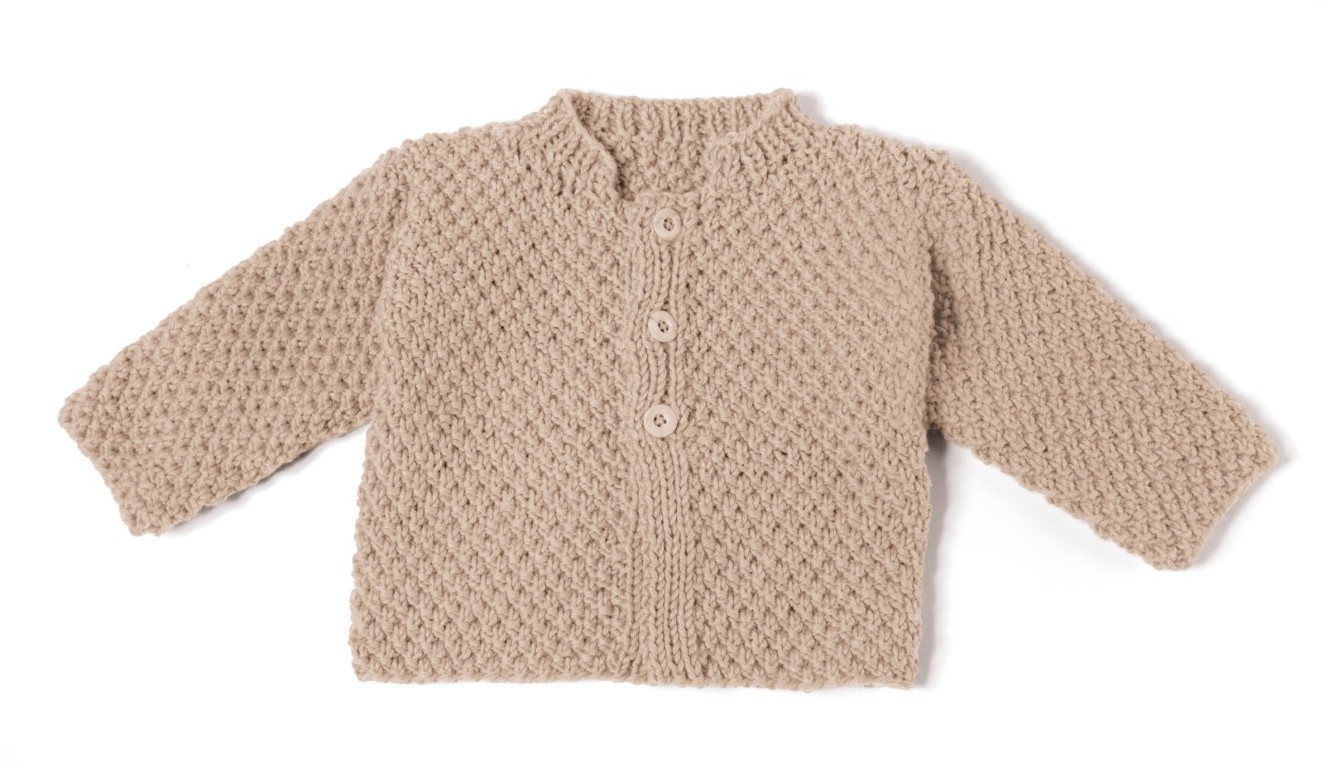 Artikelbild 3 des Artikels “Jacke Mit Perlmuster aus Cool Wool Superbig Mélange 202 - Pink meliert | 74/80 (200g)“