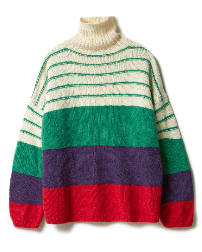 Artikelbild 3 des Artikels “Streifenpullover Glatt Rechts Mit Glatt aus Links-Streifen - Ecopuno “