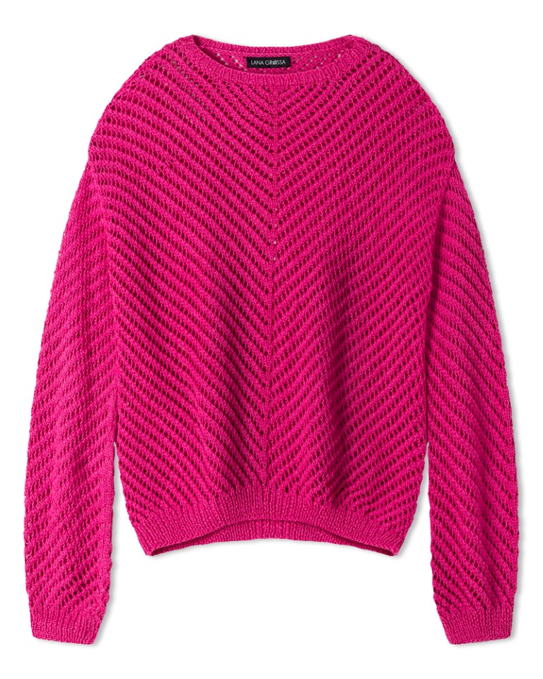 Artikelbild 3 des Artikels “Pullover Im Diagonalen Lochmuster aus Cotton Silk “