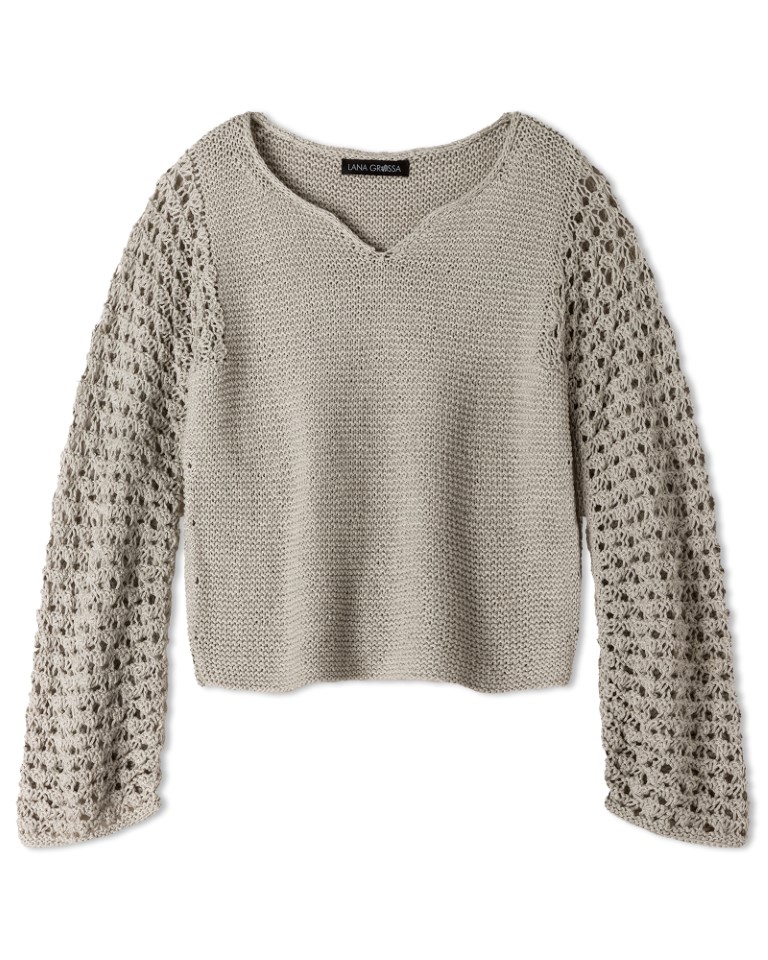 Artikelbild 3 des Artikels “Pullover Mit Lochmusterärmel aus Cotton Silk “