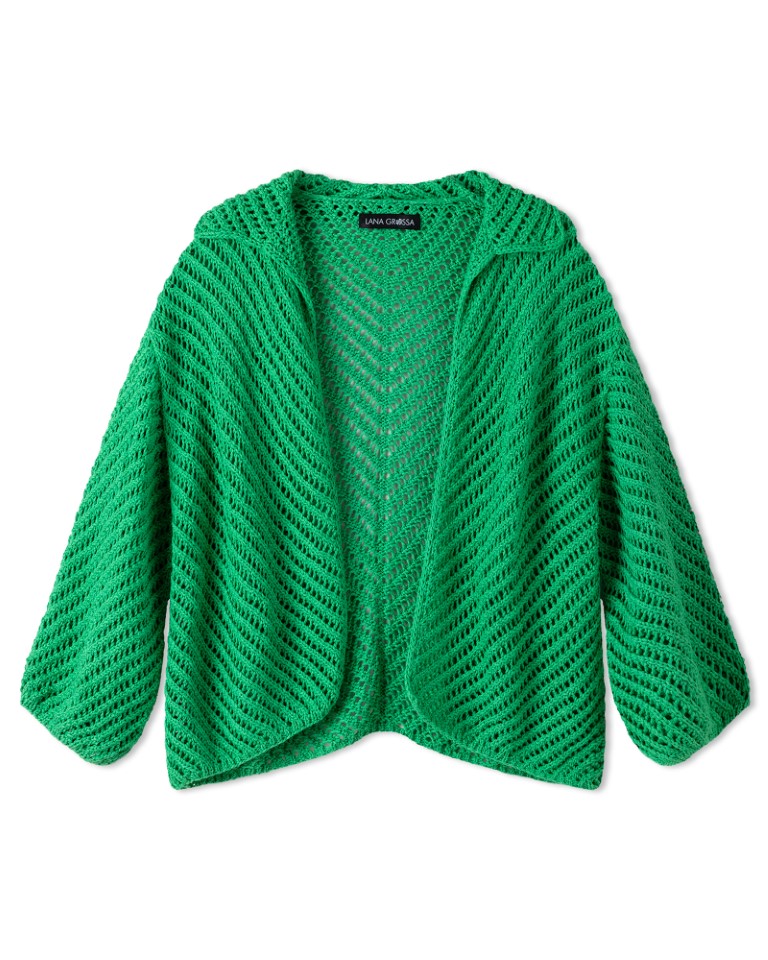 Artikelbild 3 des Artikels “Jacke Mit Polokragen aus Cotton Silk 12 - Schwarz | 34/36 (350g)“