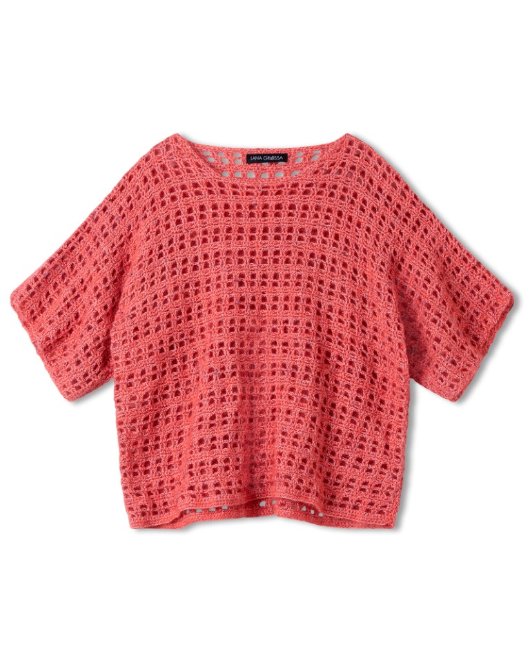 Artikelbild 3 des Artikels “Häkelshirt aus Natural Superkid Tweed & Filo Paillettes “