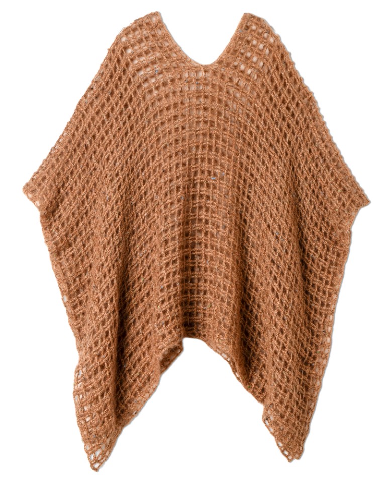 Artikelbild 3 des Artikels “Häkelponcho Im Flechtmuster aus Natural Superkid Tweed “