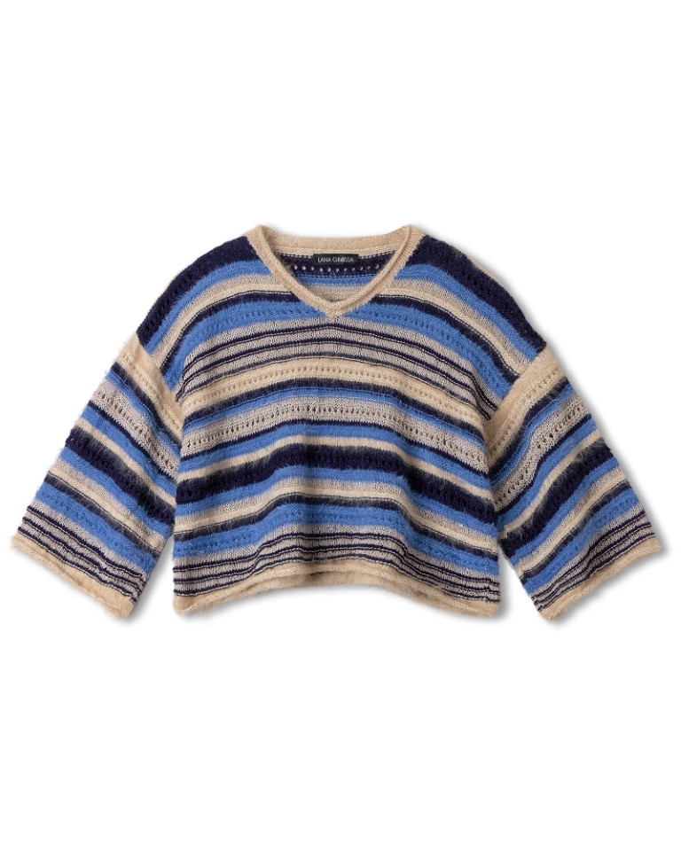 Artikelbild 3 des Artikels “Pullover Im Lochmuster aus Finito & Filo Paillettes & Per Fortuna & Tencellino “