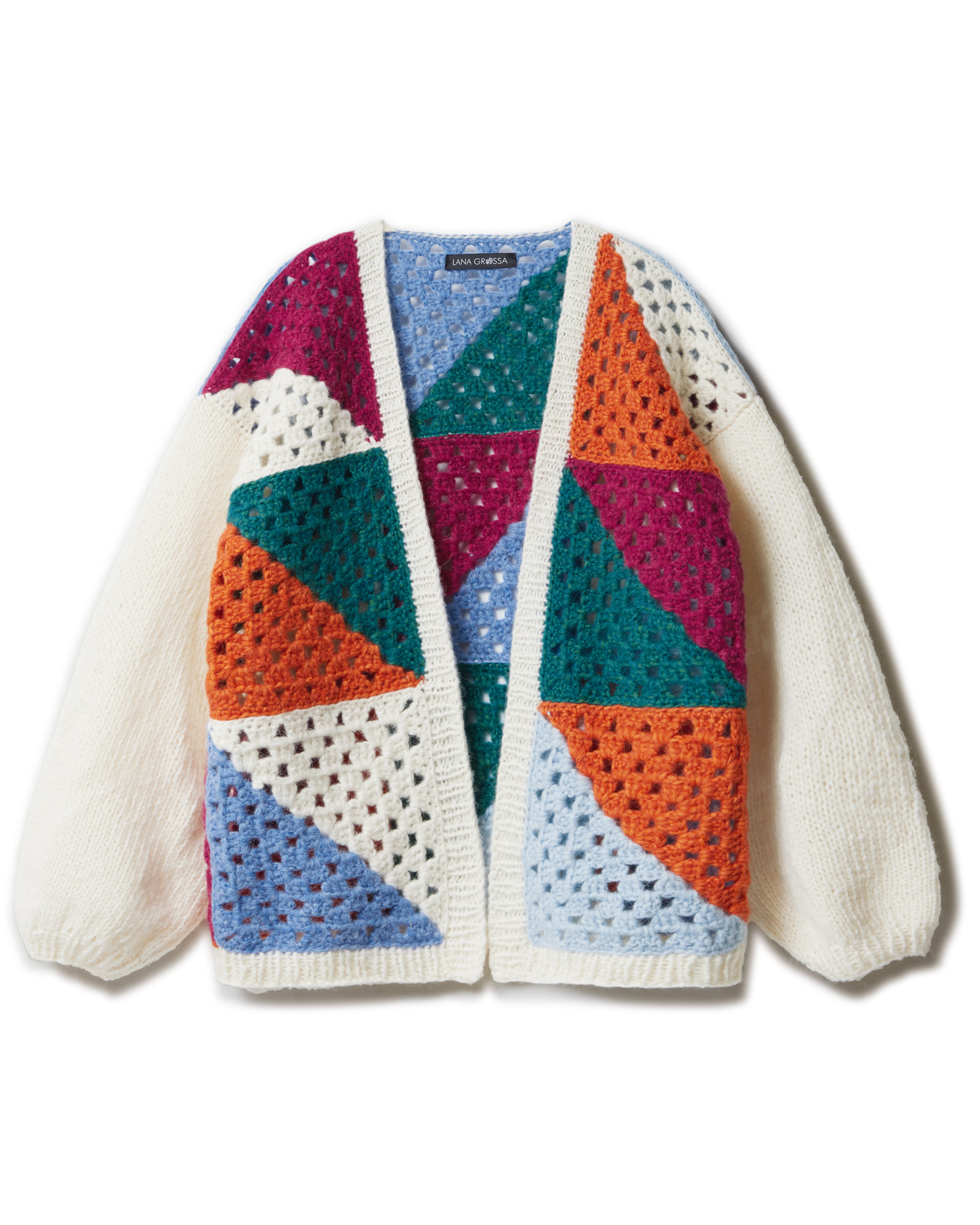 Artikelbild 3 des Artikels “Jacke Mit Granny Squares Und Gestrickten Ärmeln aus Brigitte No. 2 “