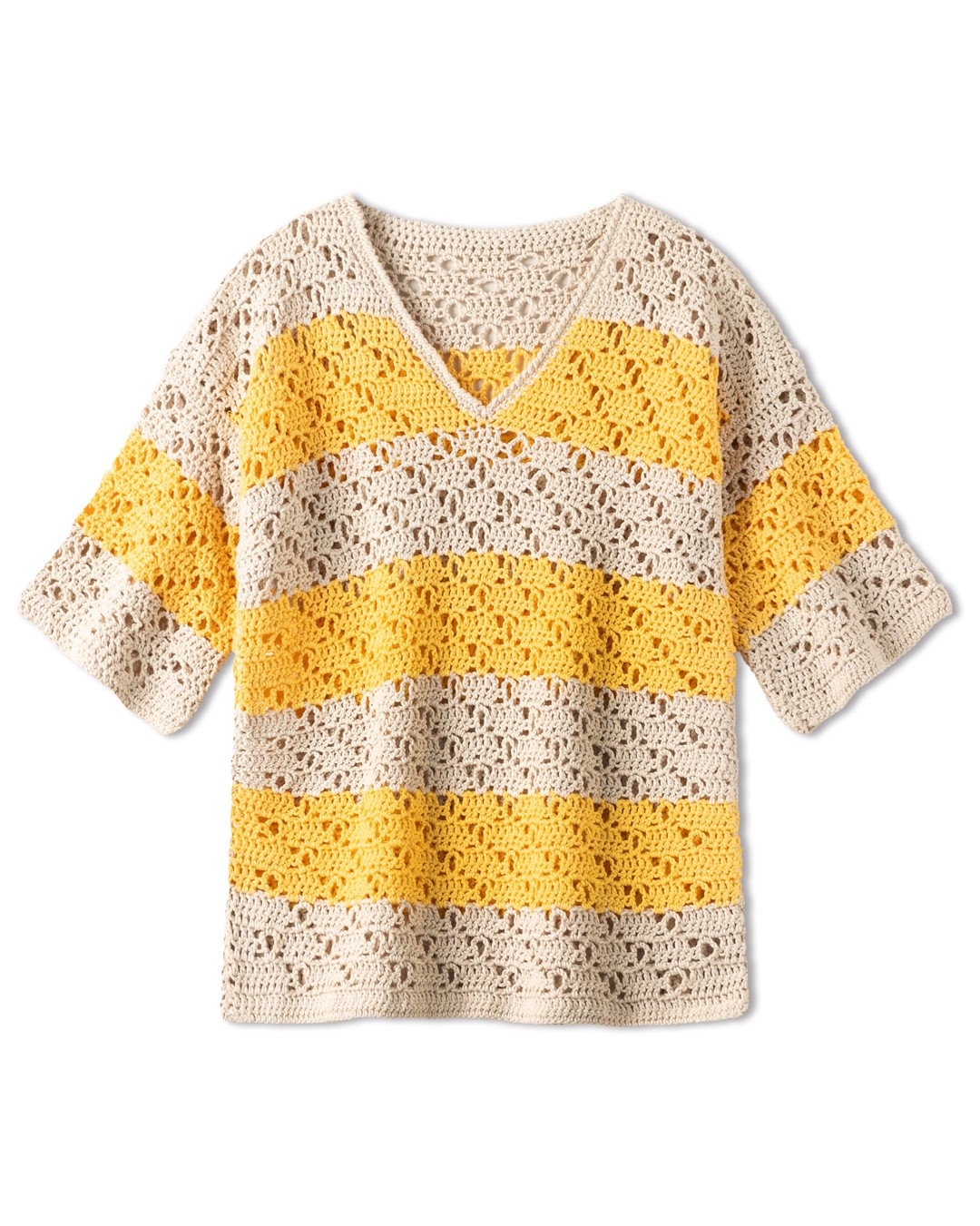 Artikelbild 3 des Artikels “V-Pullover Im Stäbchen-Rautenlochmuster aus Landlust Baumwolle “