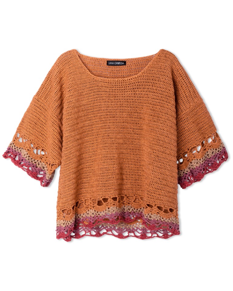 Artikelbild 3 des Artikels “Pullover In Stäbchen Mit Bordüren Im Ananasmuster aus Diversa “