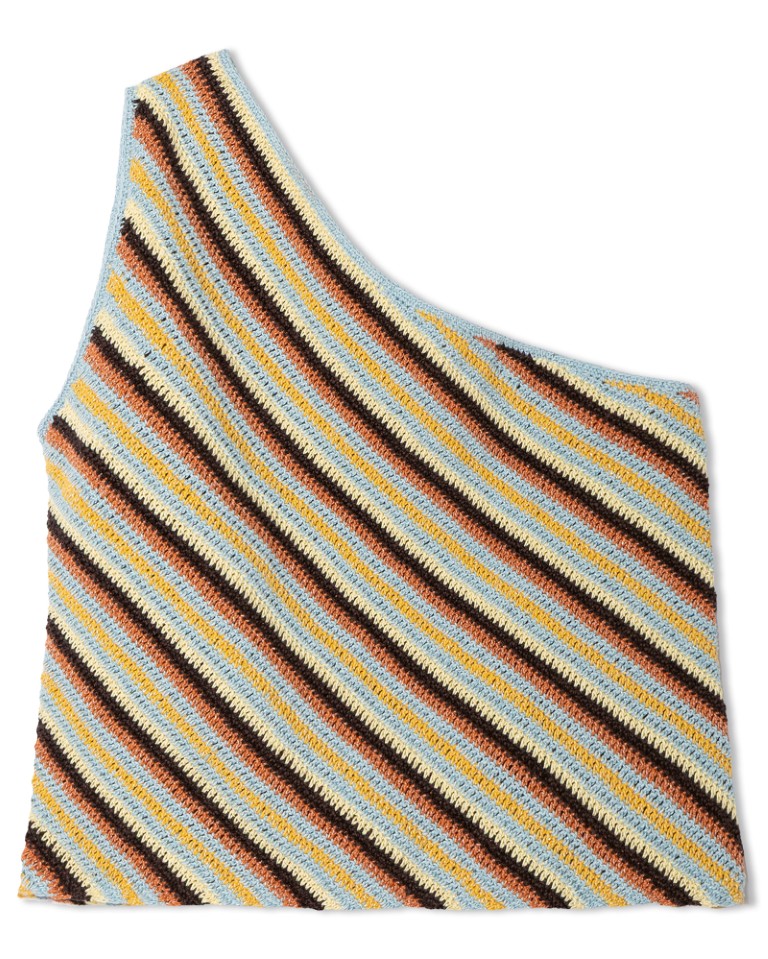 Artikelbild 3 des Artikels “Asymmetrisches Top In Stäbchen Und Streifen aus Filo Lurex 36/38 (250g)“
