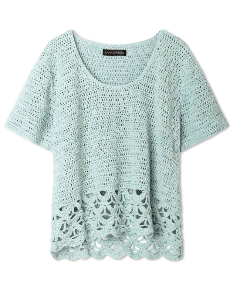 Artikelbild 3 des Artikels “Shirt In Stäbchen Mit Bogenlochmuster Am Saum aus Gioia “