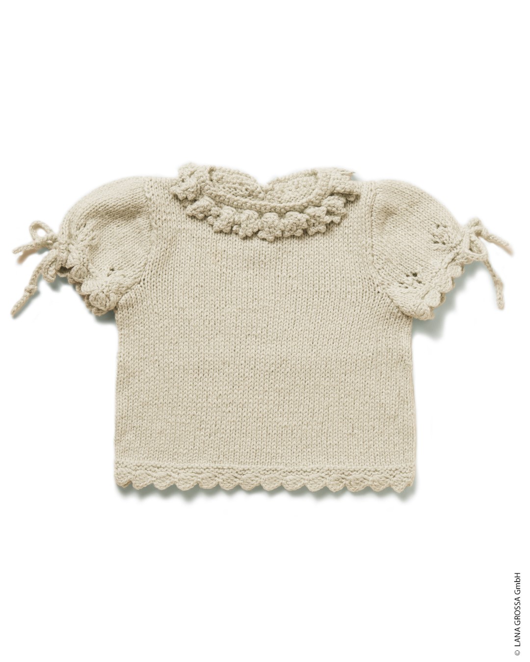 Artikelbild 3 des Artikels “Tunika Mit Gerafften Ärmeln aus Alta Moda Cotolana 19 - Hellbeige | 62/68, 74/80 (150g)“