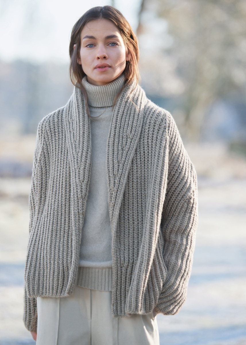 Artikelbild 3 des Artikels “Schalkragen-Jacke aus Cool Merino Big (Color) “