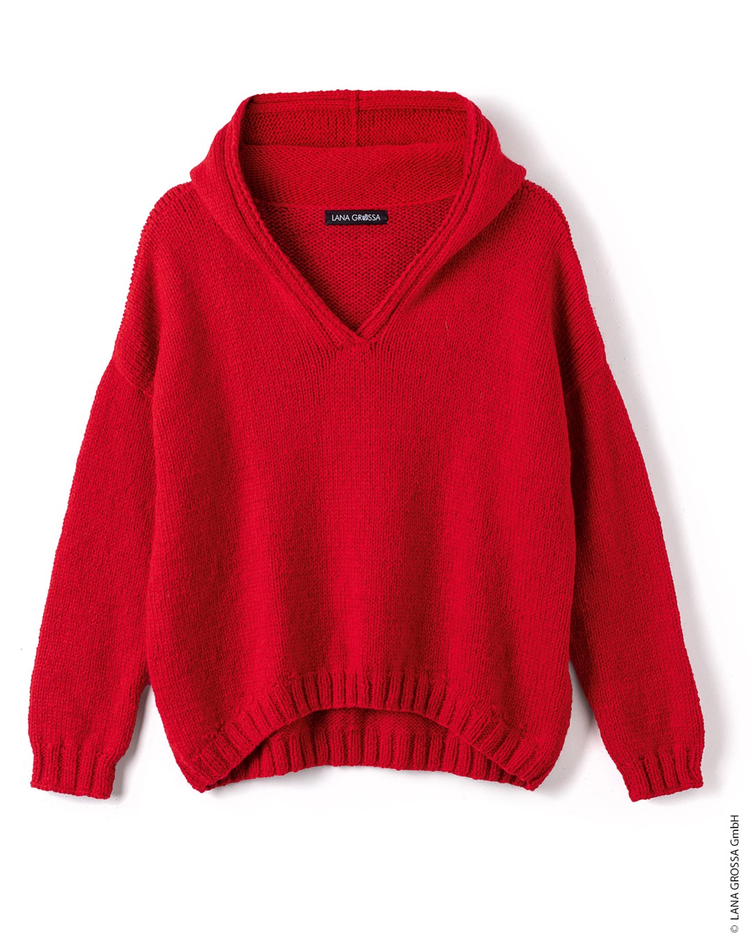 Artikelbild 3 des Artikels “Hoodie Mit V-Ausschnitt aus Cool Merino 34 - Rot | 40/42 (500g)“