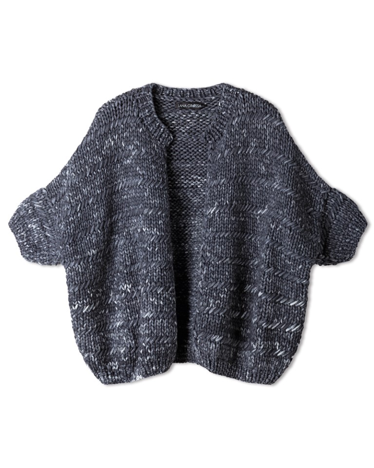 Artikelbild 3 des Artikels “Jacke Mit Querrippemuster aus Gelato (Vintage) 107 - Frühlingsgrün/Weiß | 36/38 (700g)“