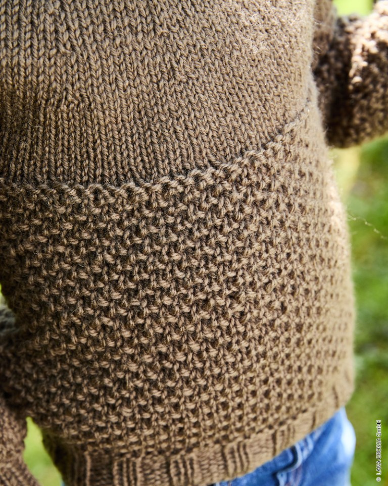 Artikelbild 3 des Artikels “Top Down Kinderpullover aus Landlust Naturwolle “
