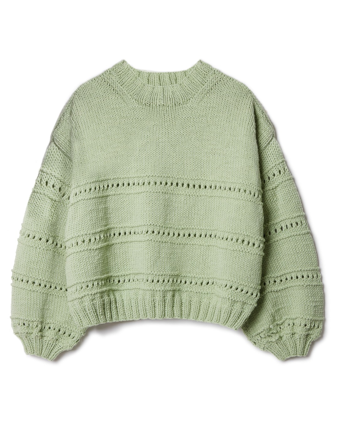 Artikelbild 3 des Artikels “Oversize-Pullover Mit Lochstreifen-Muster aus Cool Wool Superbig 42 - Graubraun | 36/38 (600g)“