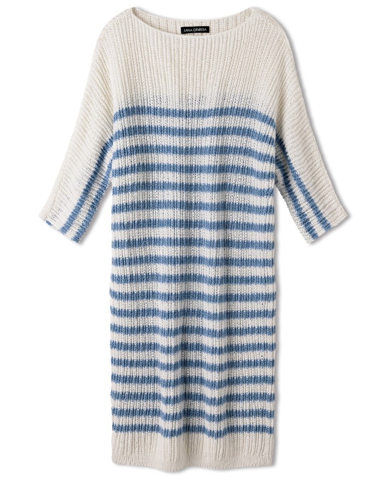 Artikelbild 3 des Artikels “Kleid Im Halbpatentmuster Mit Streifen aus Ecopuno “